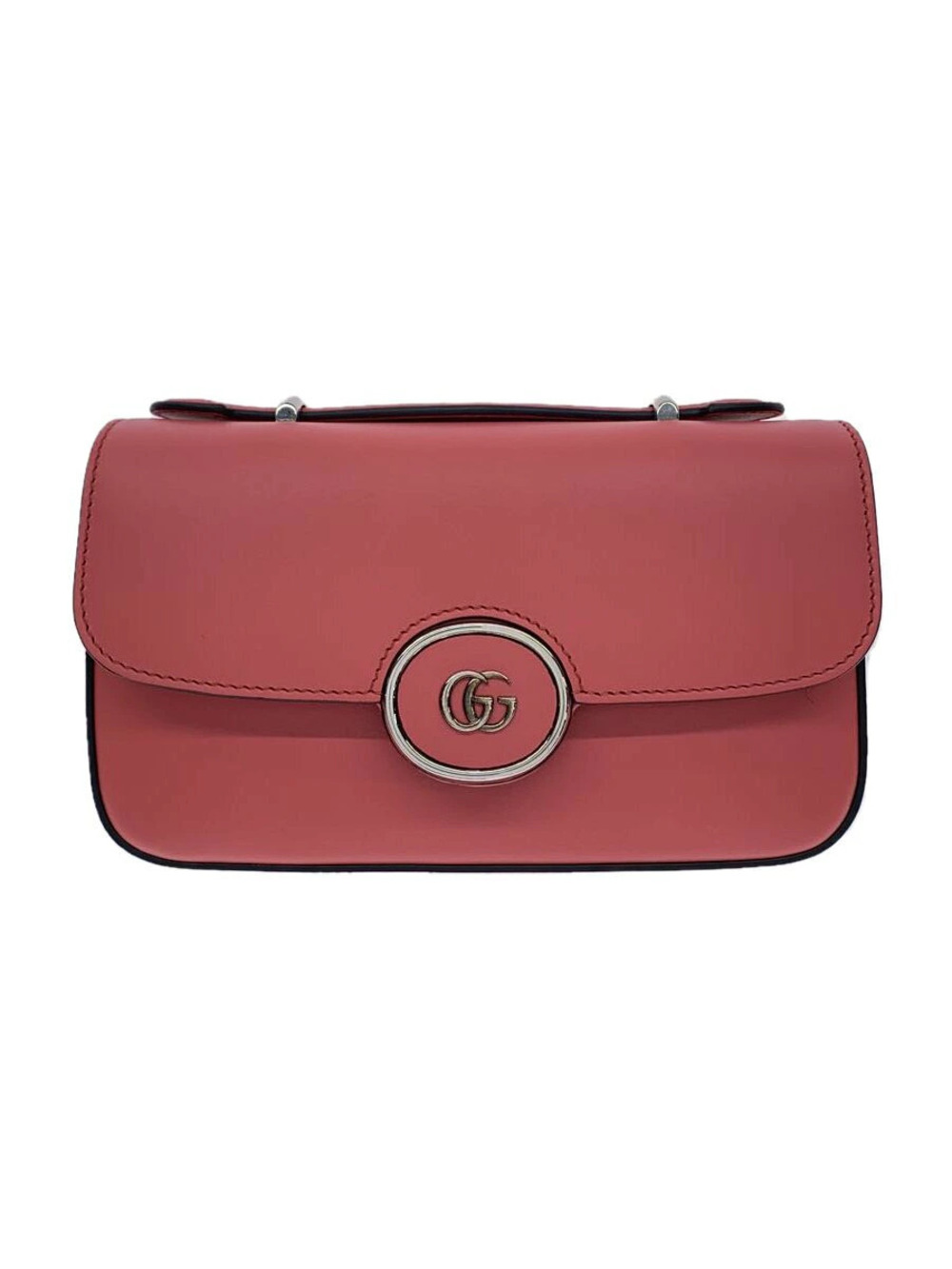 Gucci GG leather shoulder bag pink